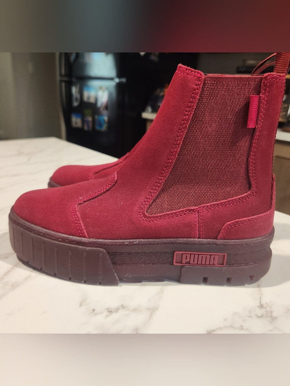 Puma Mayze Chelsea Platform Suede Boots Womens Size 7 - Picture 5 of 8